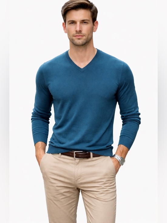 Brooks Brothers Other - Brooks Brothers Ultimate Merino Wool V-Neck Sweater in Teal Size M